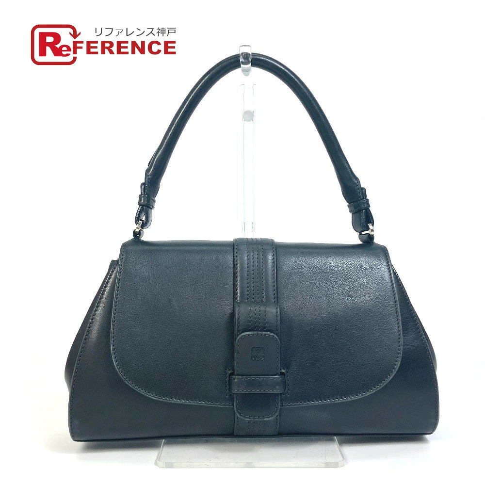 Loewe Hobo Handbag Leather Black